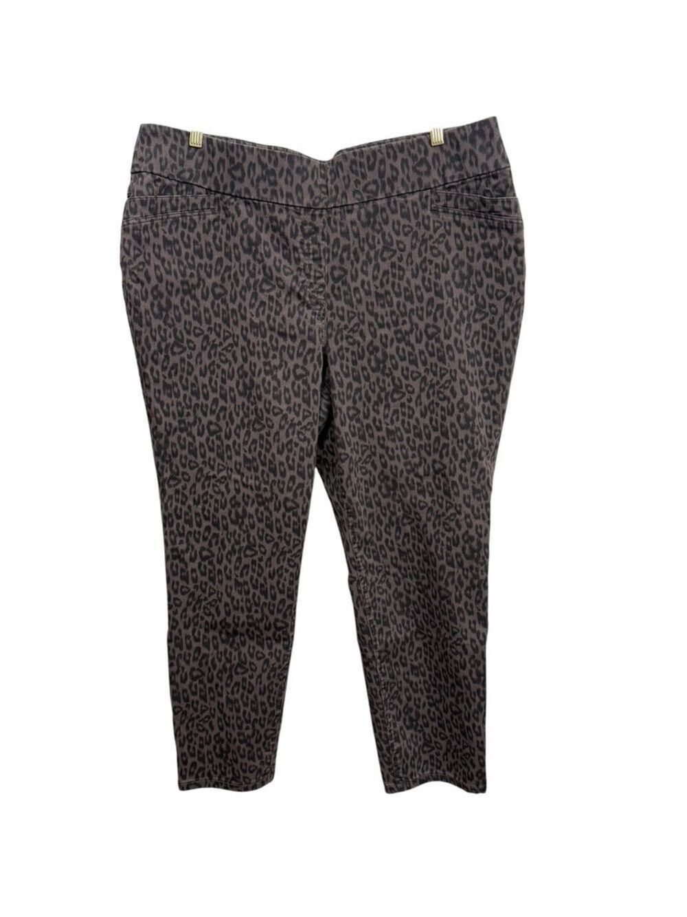 Briggs Pants,‎ Size 18, Brown Leopard